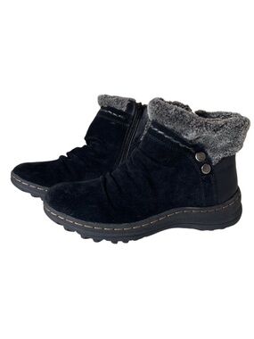 Baretraps Alick Black Slouchy Suede Winter Booties Size 6.5